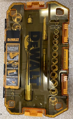 DeWALT 34-Pc Ratchet Socket Set 1/4” & 3/8” Drive Chrome SAE/Metric - Image 1 of 3