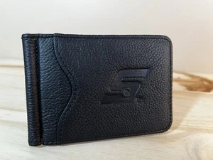 Snap On Tools Black Leather Money Clip Bi-Fold Wallet Wrench Logo NEW!! - Picture 1 of 9