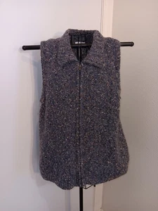 CHRISTOPHER & BANKS Sweater Vest Womens XL Zipper EUC Knit Speckled - Picture 1 of 5