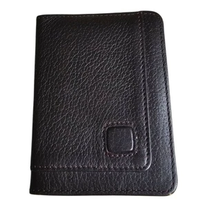 Vintage Burgundy Hazel USA Leather  Card Holder Thin Card Wallet Bifold CB1 - Picture 1 of 8