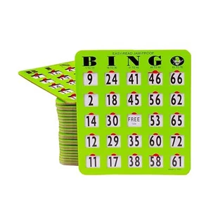 MR CHIPS Jam-Proof Easy-Read Large Print Fingertip Bingo Cards with Sliding W... - Picture 1 of 8