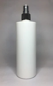 500ml White Cylindrical PET Plastic Bottle+ Black Atomiser Spray Pump ANY AMOUNT - Picture 1 of 1