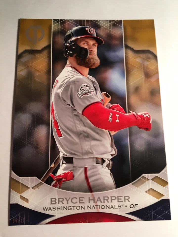 2019 Topps Tribute Jumbo 5x7 Bryce Harper Nationals 39 Gold 06/10 - Image 1 of 1
