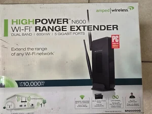 Amped Wireless High Power Wireless-N 600mW Gb Dual Band Range Extender SR20000G - Picture 1 of 1
