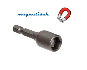 SW 13 mm - Bit-Stecknuss - Bitnuss - Nuss Akkuschrauber - mit eingebautem Magnet - Picture 1 of 1