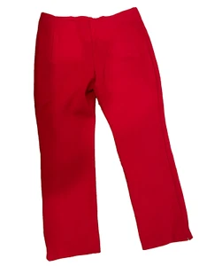 Chico's Ankle Pants Women Sz 1.5P (M 10) Red Stretch - Picture 1 of 6