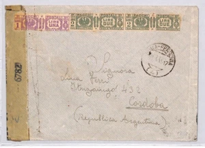 ITALY WW2 Cover Rome RAILWAY STATION *Parcel Stamps* 1944 ARGENTINA Cordoba YG39 - Picture 1 of 10