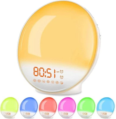 Wecker Lichtwecker LED Wake up light Tageslichtwecker Radiowecker Digital - Bild 1 von 4