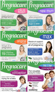 PREGNACARE Vitabiotics Conception, Breastfeeding, Original, His & Her, New Mum