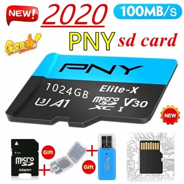 PNY high speed U3 Elite - X Class10, 1024GB MicroSDXC Card+Card reader,Brand New - Image 1 of 2