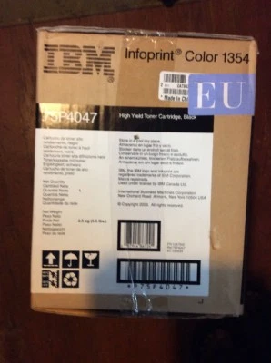 NEW Genuine IBM Infoprint High Yield Black Toner Cartridge (15k) 75P4047 *SEALED - Image 1 of 3