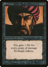 El-Hajjaj Arabian Nights NM Black Rare MAGIC THE GATHERING MTG CARD ABUGames
