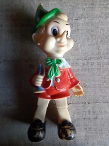 Ledra Plastic - Pupazzo originale d'epoca in gomma Pinocchio - Foto 1 di 1