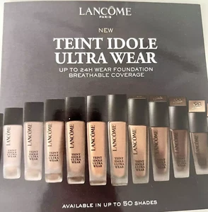 15 x Lancome Teint Idole Ultra Wear 24H Longwear Foundation 8 Farbtöne Musterkarte - Bild 1 von 5