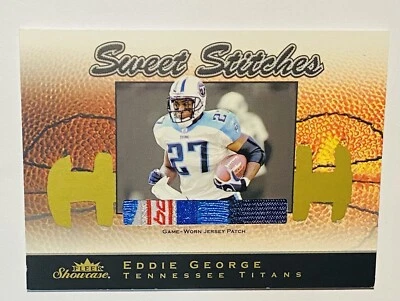 2003 Fleer Showcase Sweet Stitches Jerseys Eddie George 126/201 Reebok Patch 1/1 - Image 1 of 4