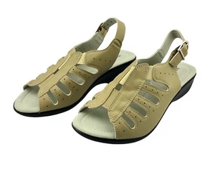 Allison Sandale hellbraun Damen Größe 7 mittel weiche Einsätze sehr bequeme Schuhe $ 49 - Bild 1 von 7