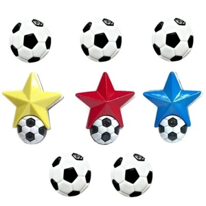 Botones de costura artesanal con tema de fútbol - Edredón deportivo chatarra botones Shelly y más - Imagen 1 de 3