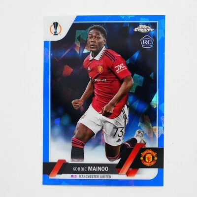2022-23 Topps Chrome Sapphire Edition UEFA Blue Icy Kobbie Mainoo #118 Rookie RC - Image 1 of 2