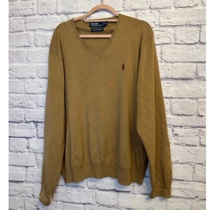 Polo Ralph Lauren Pima Cotton V-Neck Sweater Classic Fit XXL - Picture 1 of 6