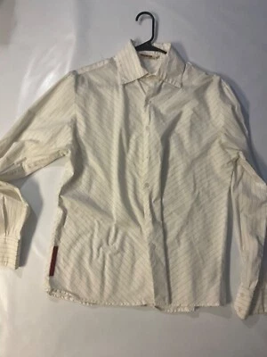 CAMISA DE VESTIR VINTAGE GRANDE PRADA hecha en Italia 2003/2004 rayas Foto 1 de 4
