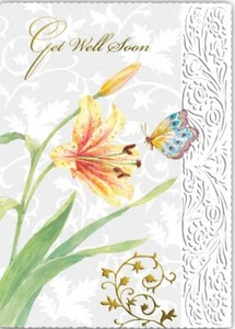 For Art Sake E1 Carol Wilson Art 5"x7" Get Well Wishes Card CRG1361 - Picture 1 of 3