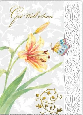 For Art Sake E1 Carol Wilson Art 5"x7" Get Well Wishes Card CRG1361 - Image 1 of 3