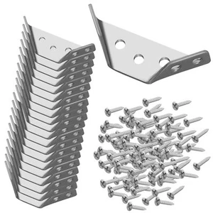 20PCS Shelf Brackets Heavy Duty Multi Hole Furniture Corner Connectors Sturdy... - Picture 1 of 7