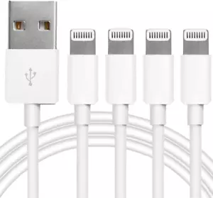 Paquete de 4 cables de carga [certificados Apple MFi] cargador Lightning a USB - Imagen 1 de 12