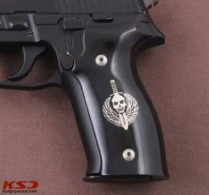 KSD Brand Sig Sauer P226 /SL /Sport I/ II/II SL/II SL PPC Black Acrylic Grip - Picture 1 of 2