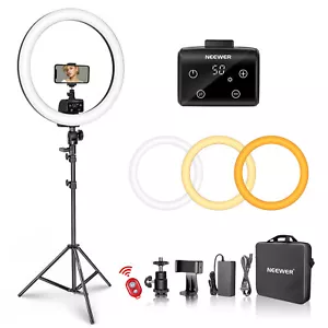 Neewer High-Tech 18" Ring Light LED Stand Manual Touch Control with Remoter - Picture 1 of 8