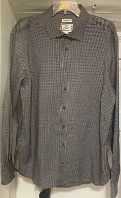 Jos A Bank 男式 1905 方格 LS 定制合身纽扣正装衬衫 XL — 第 1/4 张图片