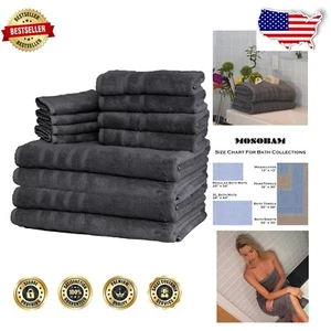 Elegant 12-Piece Luxury Towel Set with Dobby Border - Spa-Quality Home Comfort - Picture 1 of 12