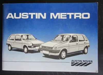 AUSTIN Metro 1.0-1.3 seconda serie libretto uso manutenzione manuale istruzioni - Immagine 1 di 4