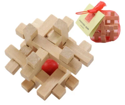 EBROS Frank Lloyd Wright Mini Square Blocks Wooden Puzzle 3"H - Image 1 of 4