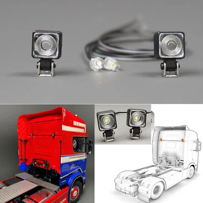 LED Quadratisch Scheinwerfer Rack Beleuchtung Light für 1/14 LKW RC Auto Traktor - Bild 1 von 4
