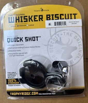 Archery Arrow Rest Trophy Ridge Original Wisker Biscuit Quick Shot™ RH/LH Medium - Image 1 of 2