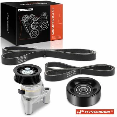 Kit de componentes de transmisión por correa serpentina de 4 piezas para Chevy Express 2500/3500 09-18 GMC Foto 1 de 4