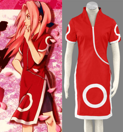 Naruto Haruno Sakura Ninja Dresses Set Cosplay Costume – Cosplay Clans