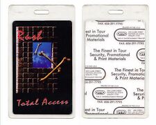 Rush Roll The Bones Backstage Pass Laminate - 1991-1992 Tour