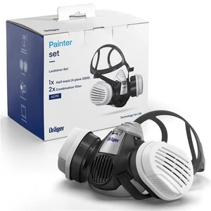 Dräger Atemschutzmaske Lackiermaske X-plore 3300 + 2x A2 P3 Filtern (Exklusiv - Bild 1 von 9