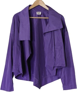 Planet by Lauren G lila NYLON CROPPED ASYMMETRISCHE JACKE Gr. O/S $ 312 - Bild 1 von 9