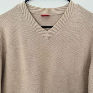 Esprit Basixx Mens XXL V-Neck Sweater Cotton Blend Knit Tan Neutral - Picture 1 of 7