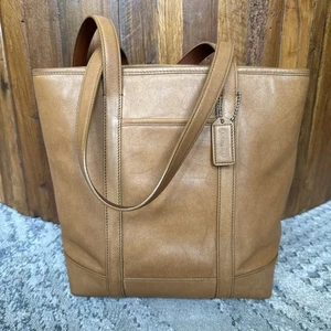 Coach 5187 Tan Leather Gallery Tote Vintage - Picture 1 of 12