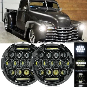 7" Round LED Headlights fit Chevy C10 Pickup Truck 1969 1970 1971 1972 1973 1974 - Picture 1 of 12