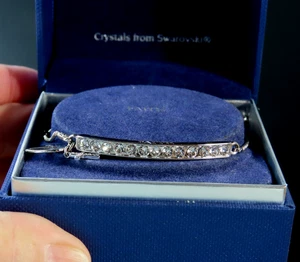 Brilliance Faith Crystal Slider Bracelet with Swarovski Crystals Silver Plated - Picture 1 of 5