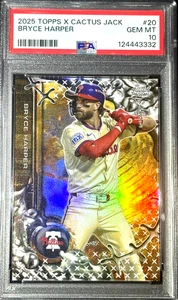 2025 Topps Chrome Baseball x Cactus Jack Fanatics Fest Bryce Harper PSA 10 - Bild 1 von 2