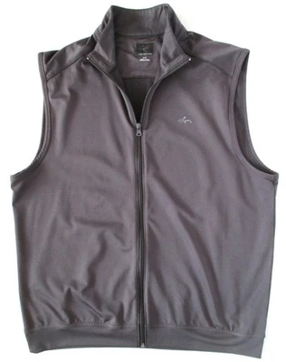 Chaleco de golf Greg Norman para hombre talla L gris oscuro sin mangas cremallera completa cuello falso Foto 1 de 4