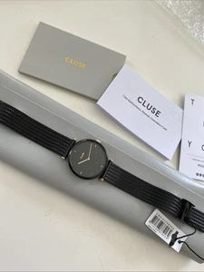 CLUSE CW0101208004 Ladies black  Mesh Watch Brand New With Tags - Picture 1 of 9