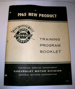 Super Chevrolet Service Training Booklet 1965 Detailed Illustrations 104 pages - Picture 1 of 10