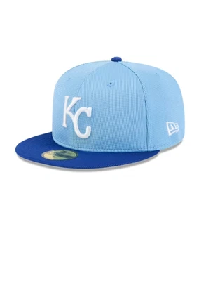 Kansas City Royals Mens Light Blue 2025 Spring Inspired 59FIFTY New Era Hat, NWT - Image 1 of 4